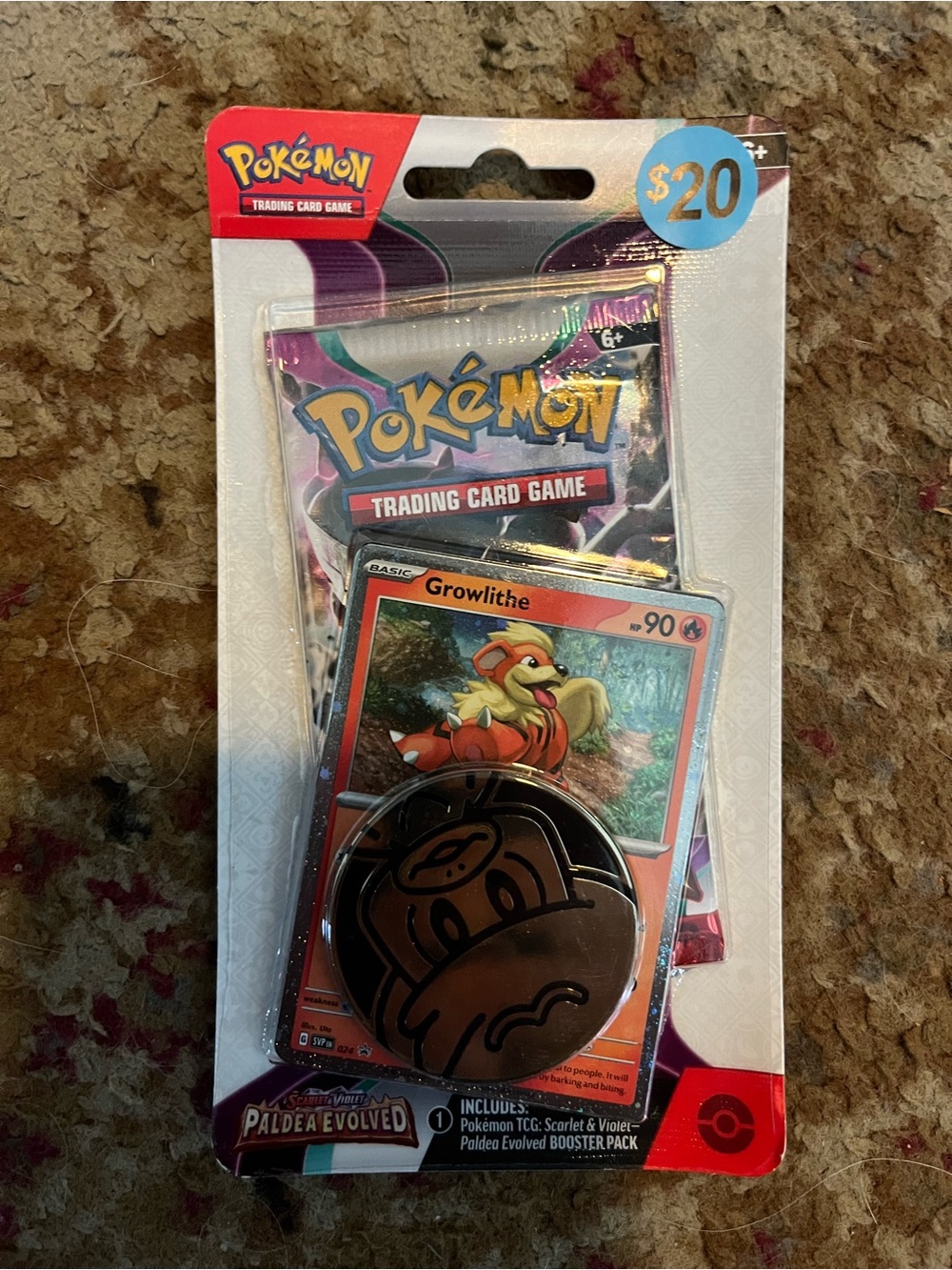Pokémon TCG: Scarlet & Violet - Paldea Evolved Blister Pack (Growlithe Promo & C
